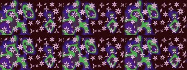 Raster çiçek desenleri çiziyor. Vadinin çiçekleri kahverengi renklerde.