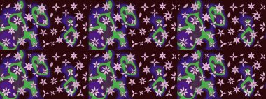 Raster çiçek desenleri çiziyor. Vadinin çiçekleri kahverengi renklerde.