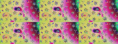 Raster Illustrasyon 'daki Çiçek Deseni' nin son moda çizimi. Tarafsız renklerde çiçekler. Renkli Yaz Temalı eskiz kalıbı. Düz Çiçek Elementleri Tasarımı.