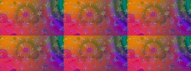 Kahverengi renkli çiçekler. Düz Çiçek Elementleri Tasarımı. Sevimli çiçek raster deseni. Renkli Yaz Teması çizim şablonu.