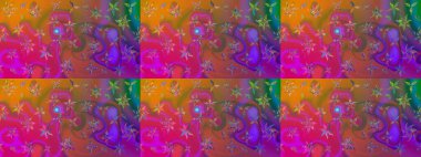 Mor renkli çiçekler. Elle boyanmış suluboya resim çizimi çiçekler ve bitkiler.