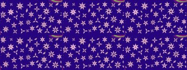 Raster deseni. Soyut çiçek çizim kalıbı arka planı. Mavi renklerde. Küçük çiçekteki sevimli çiçek deseni. Raster illüstrasyonu.