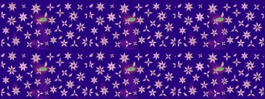 Egzotik çiçekler, mavi renkler üzerine botanik parlak klasik doğa. Raster illüstrasyonu. Klasik tropikal doğal elementlerin suluboya seti.