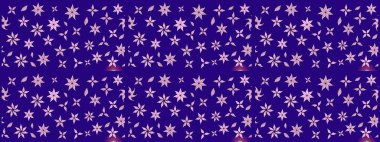 Mavi renkli çiçekler. Raster illüstrasyonundaki çiçek desenli çizim. Renkli Bahar Teması eskiz kalıbı. Düz Çiçek Elementleri Tasarımı.