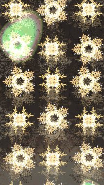 Çiçek desenli çizim. Güzel kumaş deseni. Renkli Bahar Teması eskiz kalıbı. Düz Çiçek Elementleri Tasarımı. Raster illüstrasyonu. Asya tekstil tarzında.