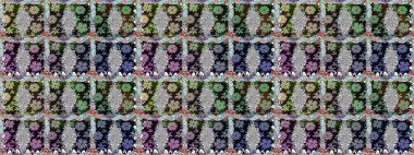 Suluboya stilinde tarafsız renklerde çiçekler. Raster illüstrasyonunda kusursuz çiçek deseni.