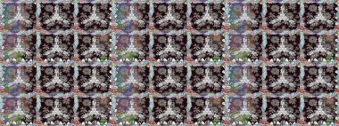 Renklerle. Raster illüstrasyonu. Çiçek buketleriyle klasik tarzda kusursuz desen.