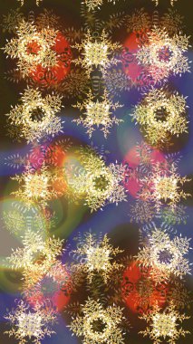 Kahverengi, bej ve nötr renklerde çiçekler. Raster illüstrasyonunda çiçek deseni çizimi.