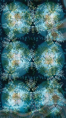 Güzel dekorasyon. Kışın sembolü. İllüstrasyon kar tanesi. Ayrı suluboya kar taneleri mavi, yeşil ve nötr renklerde.