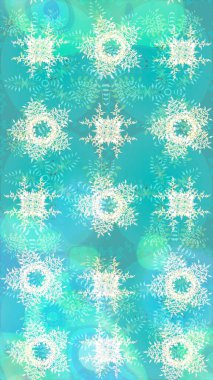 Kar Tanesi Mozaik ikonu. Sembol kışı, donmuş, Noel, yeni yıl tatili. Raster skeci. Siluet kar tanesi işareti izole edilmiş mavi, nötr ve yeşil renkler. Grafiksel element dekorasyonu. Düz tasarım.