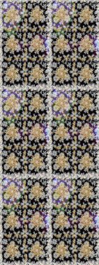 Kusursuz desenli altın elementler. Altın şablon. Gri renkli Royal retro. Klasik çiçek dokusu. Raster illüstrasyonu. Kart, duvar kağıdı, ambalaj, tekstil için klasik tasarım.