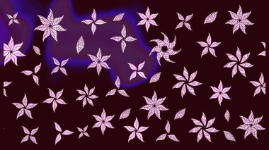 Kahverengi renkte çiçekli çiçek deseni. Suluboya tarzında kahverengi renkte çiçekler.