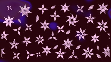 Çiçeksel çizim kalıbının yansıması. Vadinin çiçekleri kahverengi renklerde.