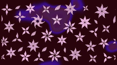 Parlak çiçekli kolaj çiçekleri kahverengi. Çiçek tasarımı için inanılmaz bir kolaj cenneti tarzı. Çiçekli zambaklar eskiz arka planı.