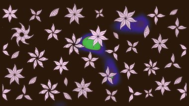 Raster illüstrasyonu. Kahverengi renklerde. Taslak dekoratif arka plan, çiçek mandala. Çiçek..