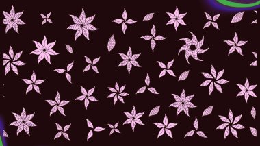 Raster çiçek desenli çiçek deseni, yapraklar, dekoratif elementler, sıçrama, lekeler, el çizimi kontur çizgileri ve Doodle çizim stili, grafik raster çizim çizimi.