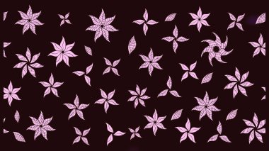 Düz Çiçek Elementleri Tasarımı. Çocuk stili. Renkli Bahar Teması eskiz kalıbı. Çiçekli çizim raster arkaplanı.