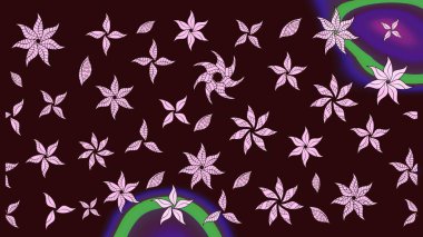 Raster illüstrasyonu. Küçük çiçekteki sevimli çiçek deseni. Güzel karalamalı çiçek desenli çizim. Güzel kumaş deseni.