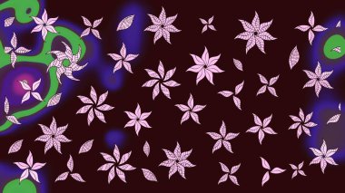 Kahverengi renkli çiçekler. Kumaş desenli papatya çiçekleri ayrıntıları.