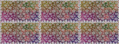 Raster deseni. Doğa. Çiçek kompozisyonu. Çiçek arkaplan. Çiçek kolajı. - Kahverengi çiçekler. Küçük çiçekte güzel desen var..