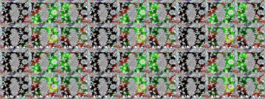 Raster dikişsiz çiçek deseni. Tarafsız renklerde vadinin çiçekleri.