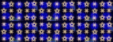 Mavi, siyah ve nötr renklerde kar tanesi süsü. Kar taneleri izole edildi. Güzel süs eşyası. Kar tanesi süsü Raster illüstrasyonu.