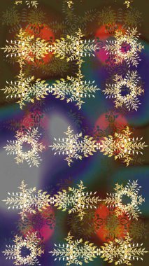 Küçük çiçekteki sevimli çiçek deseni. Kahverengi, mor ve gri renklerde. Raster deseni. Soyut çiçek çizim kalıbı arka planı. Raster illüstrasyonu.