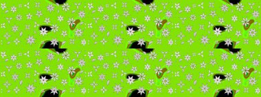 Parmak izi, kumaş, duvar kâğıdı, tekstil için raster dokusu. Nakış desenli çiçek deseni. Renkli grunge, yakut yeşil çiçeklerle soyut arkaplanı zenginleştirir.