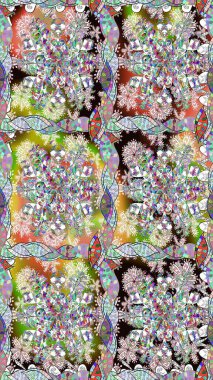 Tomurcukları çiçek olan sevimli bir çiçek deseni. Kusursuz bir geçmişi var. Raster illüstrasyonu. Eski usul. Kumaş, tekstil, duvar kağıdı baskısı için. Raster..