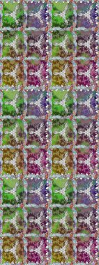 Yeşil renkli çiçekler. Raster illüstrasyonu. Kusursuz çiçek deseni duvar kağıdı için kullanılabilir.