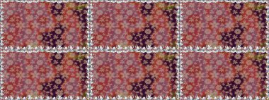 Kusursuz bir arka plan modeli. Kahverengi üzerine çiçekler. Suluboya, elle çizilmiş. Raster stoku.