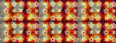 Renkli arka planda izole edilmiş kar tanelerinin düz tasarımı. Kar taneleri arka planda. Kar taneleri deseni. Raster illüstrasyonu. Kar tanesi süslemeli desen.