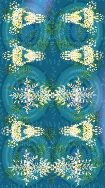 Xmas Frost kar taneleri izole edilmiş siluet sembolü. Kar Tanesi raster simgesi arka plan mavi, yeşil ve bej rengi. Meteoroloji buz koleksiyonu. Raster. Kış Noel 'i Kar bembeyaz kristal element.