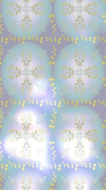 Raster illüstrasyonu. Tarafsız, gri ve mavi renklere karalamalar çizilmiş çiçek deseni.