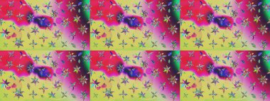 Tarafsız renklerde çiçekler. Düz Çiçek Elementleri Tasarımı. Renkli Bahar Teması eskiz kalıbı. Raster illüstrasyonunda çiçek deseni çizimi.