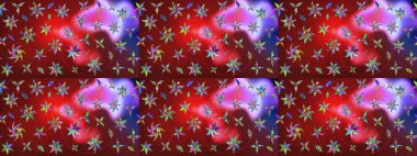 Sevimli küçük çiçek desenle. Raster resim. Çiçek desenli çiçek ve yaprakları ile.