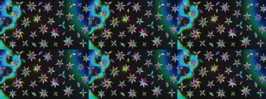 Nazik, narin çiçek arkaplanı. Çiçekli karalama şeklinde Raster çiçek deseni. Gri renkli çiçekler.