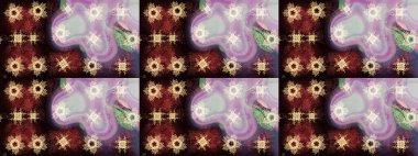 Kar tanelerinin soyut arkaplanlı Noel şablonu. Raster illüstrasyonu. Noel ve yeni yıl moda baskıları için tatil tasarımı. Tarafsız, kahverengi ve gri kar taneleri.