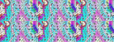 Renkli çiçekler. Hediye ambalaj kağıdı, tebrik kartları, posterler ve pankart tasarımı. Raster düz çiçek çizim deseni.