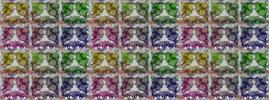 Raster illüstrasyonu. Gri renklerde. Çiçek buketleriyle klasik tarzda kusursuz desen.