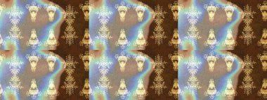 Parlak renkli çiçekleri ve kahverengi, bej ve nötr renklerde yaprakları olan harika bir çiçek deseni. Moda baskıları için zarif bir şablon. Modern çiçek arkaplanı. Halk stili.