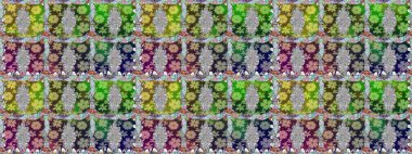 Düz Çiçek Elementleri Tasarımı. Sevimli çiçek raster deseni. Renkli Yaz Temalı Kusursuz Arkaplan. Modaya uygun kumaş deseni.