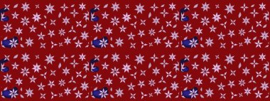 Kırmızı renkte çiçekler. Raster illüstrasyonu. Tropikal çizim çiçek deseni.