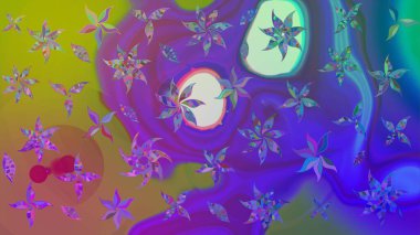 Raster Moda kumaş deseni. Şirin çiçekler. Çizgi çizimi deseni.