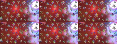 Çiçekli karalama şeklinde Raster çiçek deseni. Nazik, narin çiçek arkaplanı. Kahverengi renkte çiçekler.