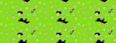 Parmak izi, kumaş, duvar kâğıdı, tekstil için raster dokusu. Nakış desenli çiçek deseni. Renkli grunge, yakut yeşil çiçeklerle soyut arkaplanı zenginleştirir.