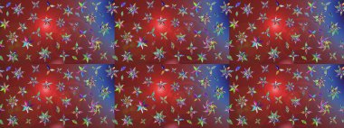 Yapraklı çiçekler ve kahverengi renkli papatya çiçekleri. Eskiz arkaplan modeli. Raster - stok.