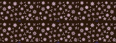 Kahverengi renklerde. Çiçek buketleriyle klasik bir eskiz şekli. Raster illüstrasyonu.