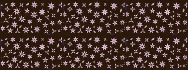 Raster çiçek desenli çiçek deseni, yapraklar, dekoratif elementler, sıçrama, lekeler, el çizimi kontur çizgileri ve Doodle çizim stili, grafik raster çizim çizimi.