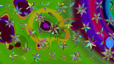 Raster Moda kumaş deseni. Şirin çiçekler. Çizgi çizimi deseni.